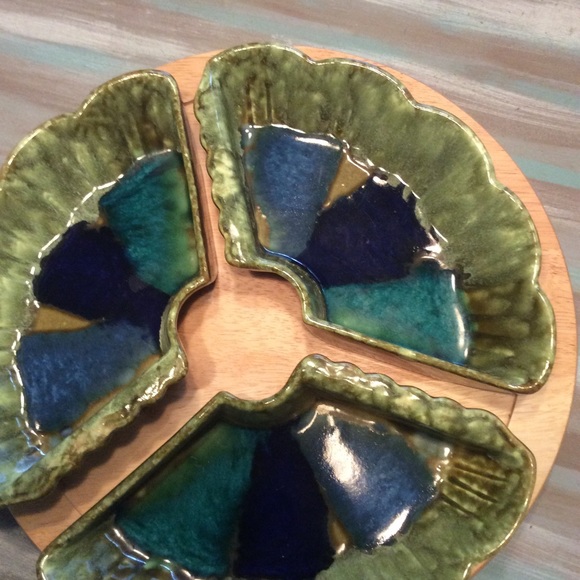 California pottery 913 dish with lazy Susan - Picture 3 of 7